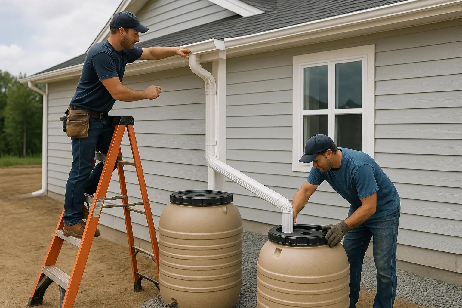 gutter-to-rain-barrel gutter to rain barrel